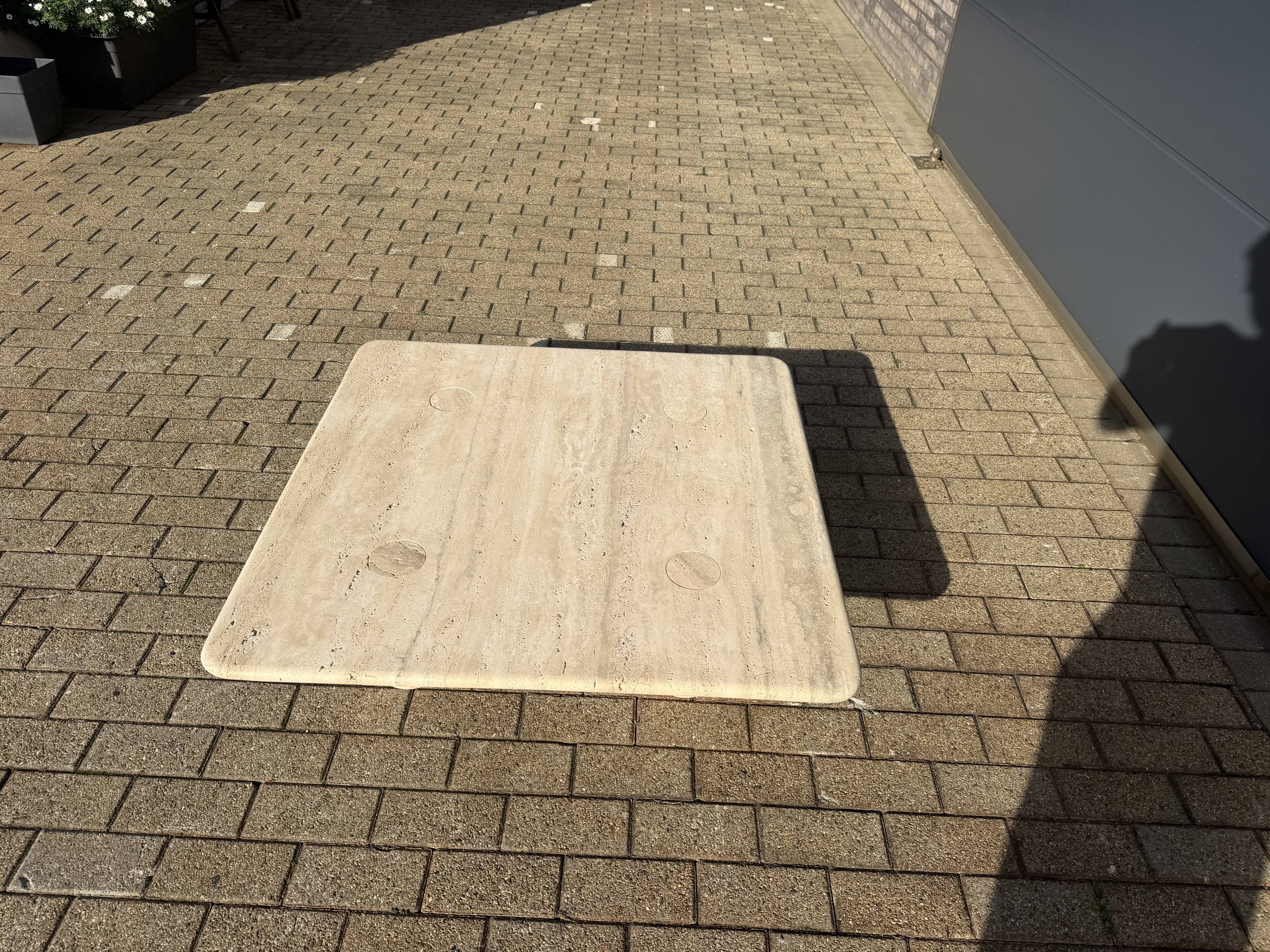 Travertine coffee table Angelo Mangiarotti for Up&Up 1970s