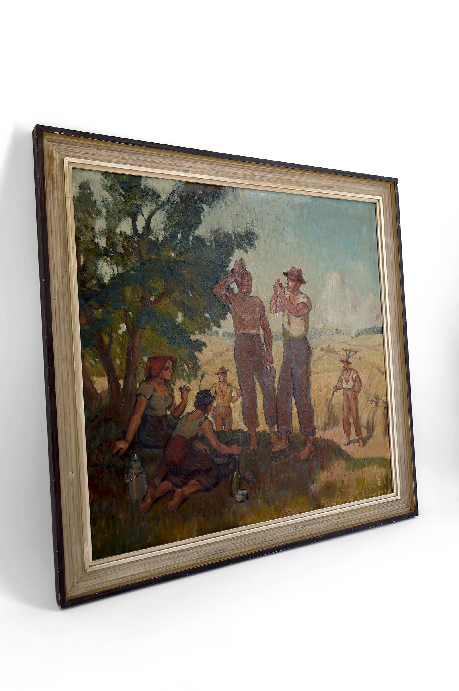 Oil on isorel panel – The Harvesters at Rest c. 1930–1940