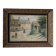 Oil on canvas "Village courtyard with chickens", signed.