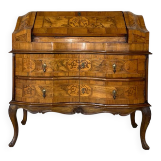 Venetian wood secretaire/liquor cabinet, made in Vincenza (Veneto), 19