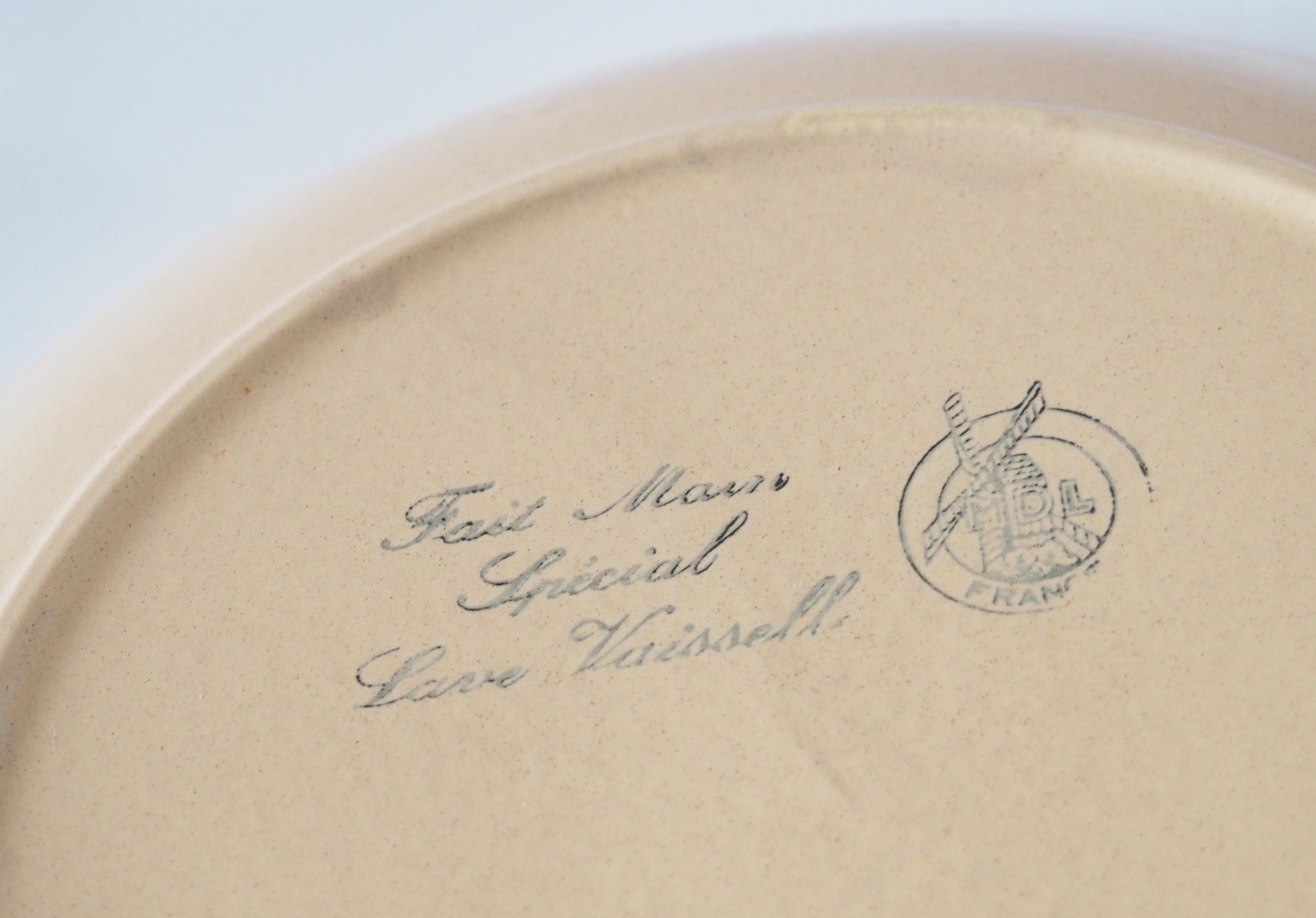 Series of 6 stoneware plates