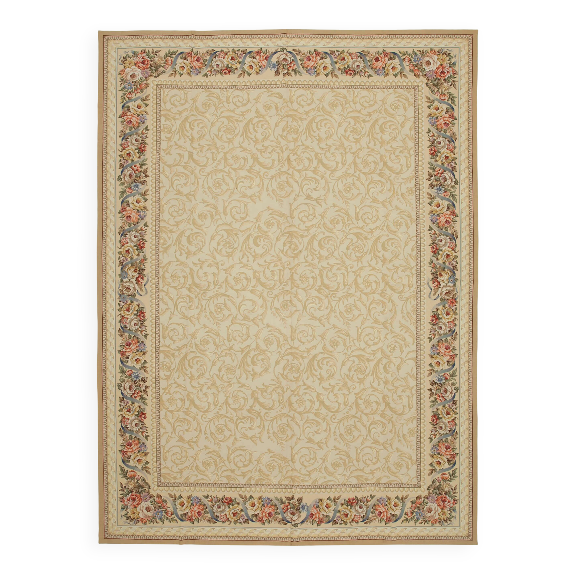 Handmade Vintage Flatweave Needlepoint Kilim 328 cm x 445 cm