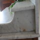 Louis XV-style toilet table in walnut and marble