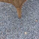 Rattan armchair and rattan coffee table from the 70s