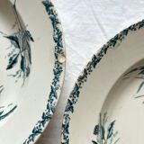 6 hollow plates in blackberry iron earth, Badonviller circa 1900