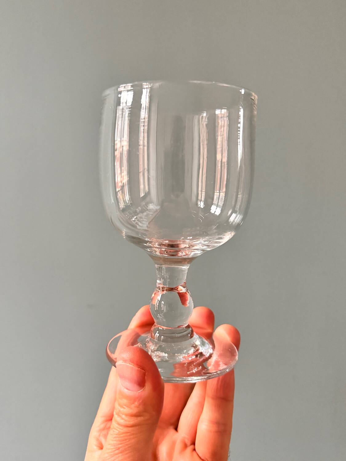 Set of 6 mismatched antique stemmed glasses