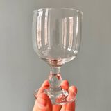 Série de 6 verres à pied anciens dépareillés