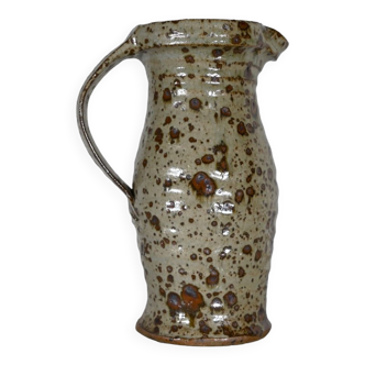 Enamelled stoneware pitcher, signed G. Tiffoche – XXth