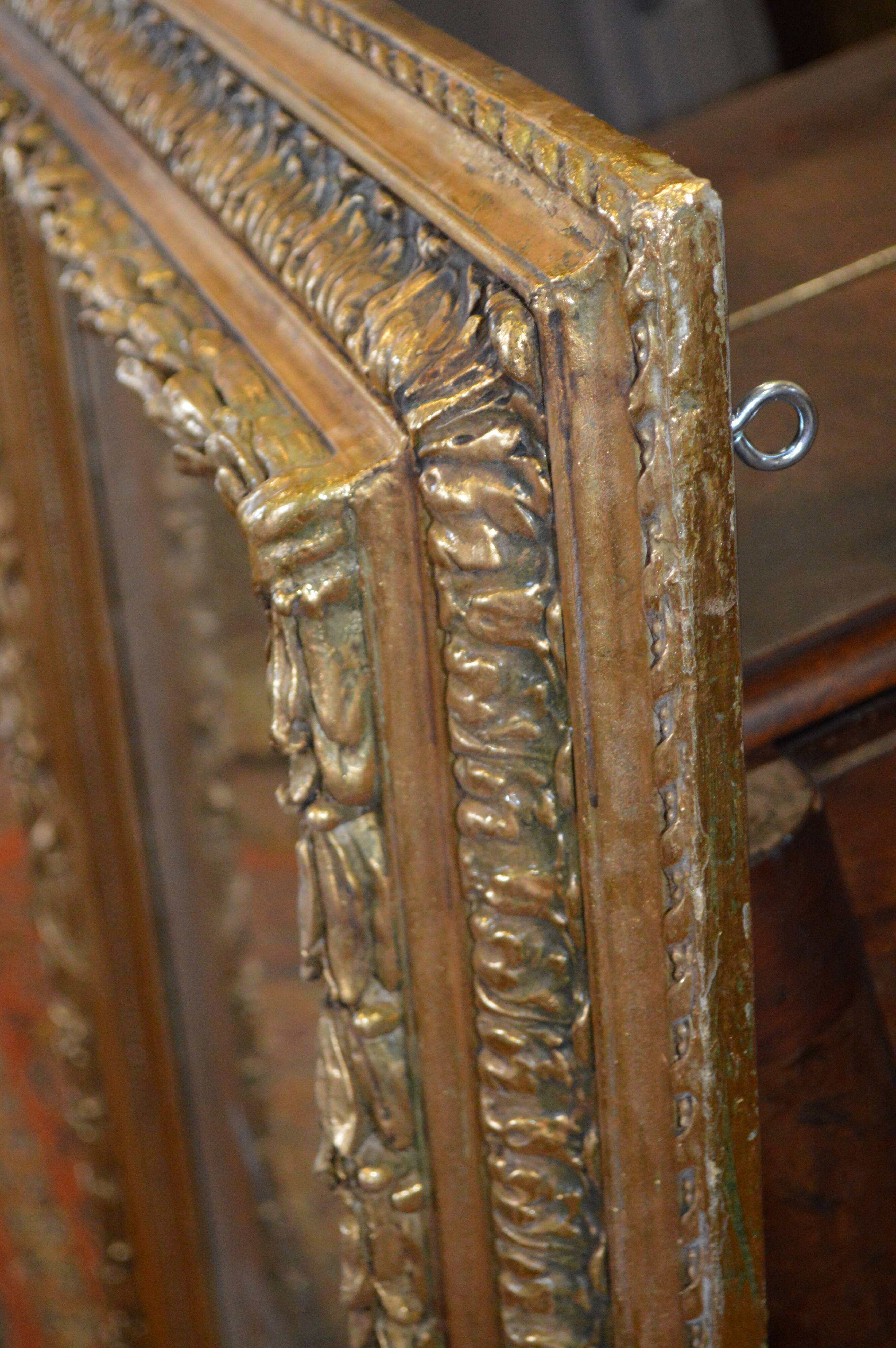 Moulded gold mirror