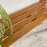 Folding bench in wood varnish vintage