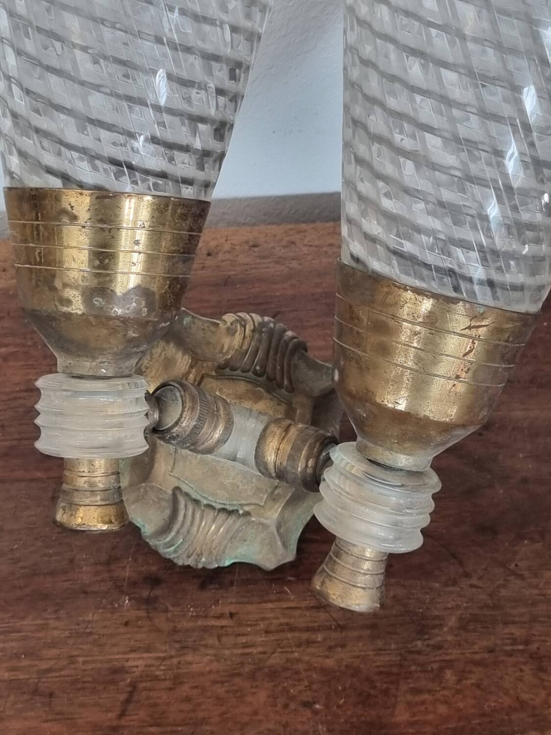 Vintage rockabilly horn wall lights