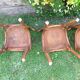 Suite of four foot bistro chairs with hoops / vintage 40s-50s