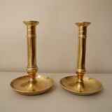 Set of 2 brass candle holders