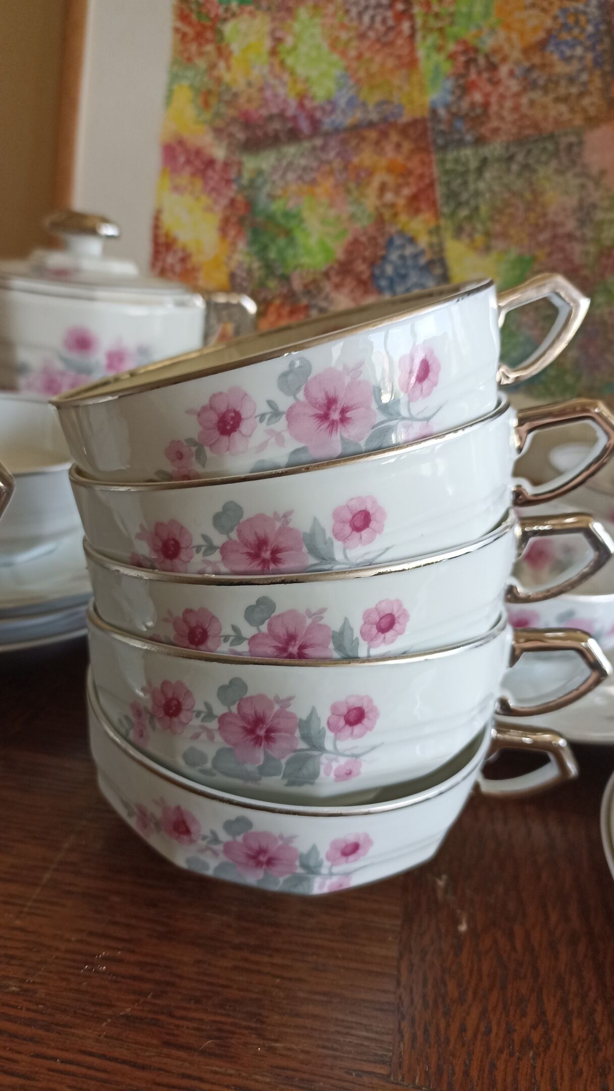 Tea set part by André Giraud - Limoges porcelain
