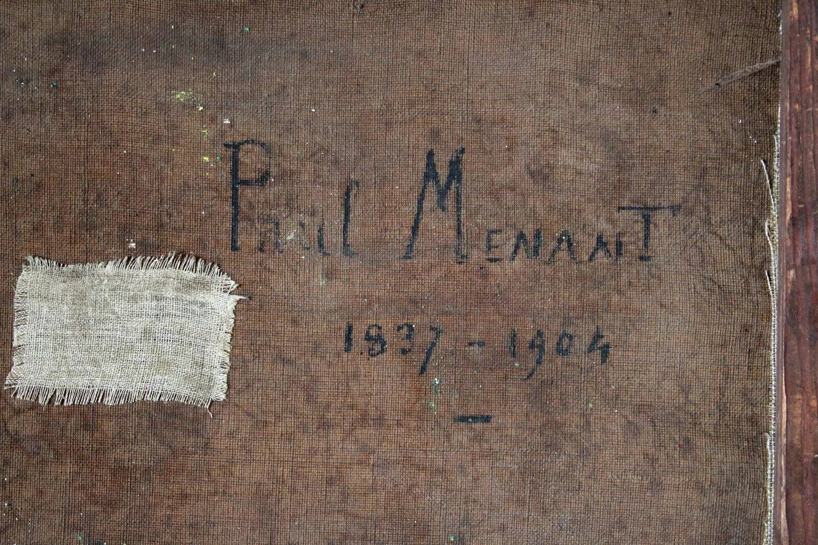 Vintage Portrait Painting of a Gentleman Man Oil on Canvas