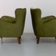 Danish art deco green velvet lounge chairs, 1940s. set of 2
