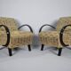 Pair of Art Deco armchairs H410 by Jindrich Halabala, 1940s