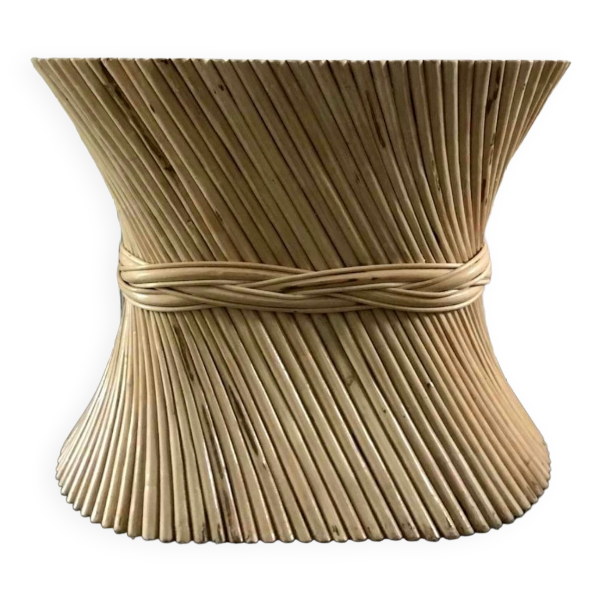 John and Elinor Mcguire lacquered bamboo table leg