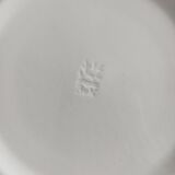 Set of 4 flowered earthenware soup plates