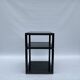 1970s Pierre Vandel Two Tiered Black Glass Side Lamp Table Hollywood Regenc