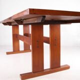 Extendable dining table in rosewood and ceramic