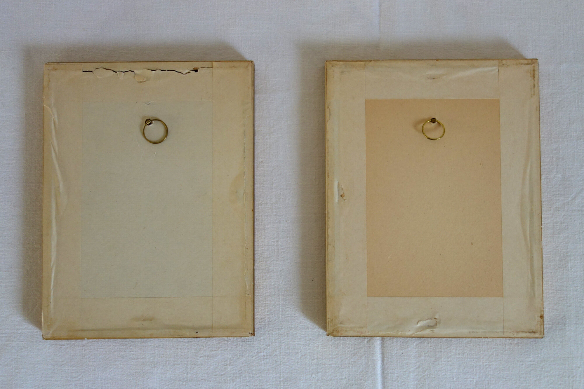 Pair of vintage boards under frame