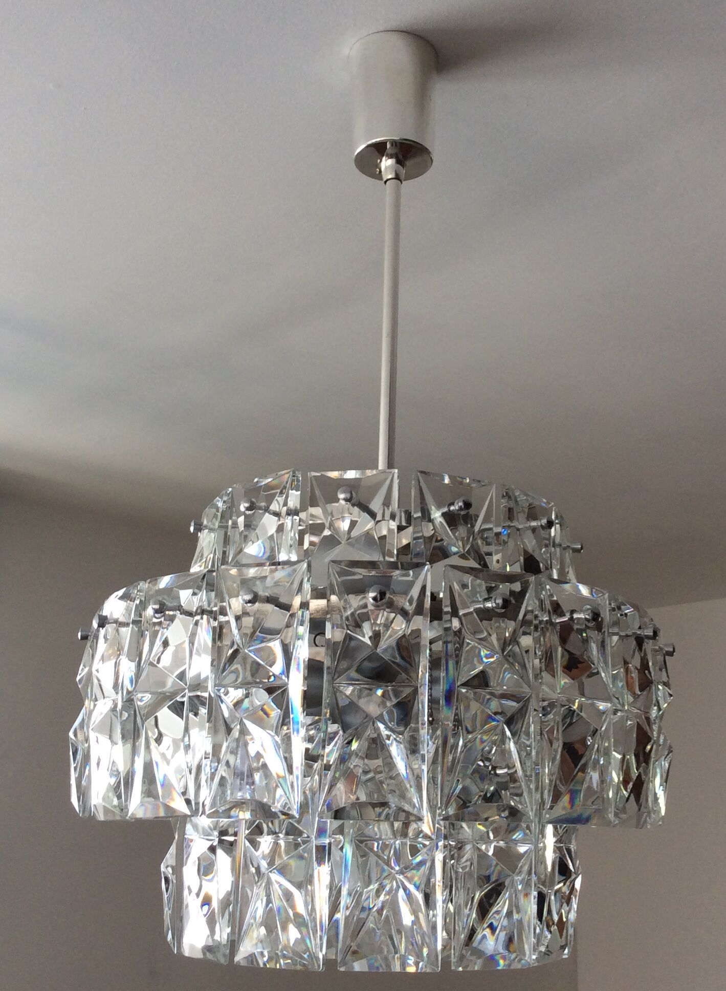 Kinkeldey 1970s crystal chandelier