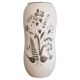 Vase en grès décoré de fleurs en argent, modèle Grazia, suédois moderne.