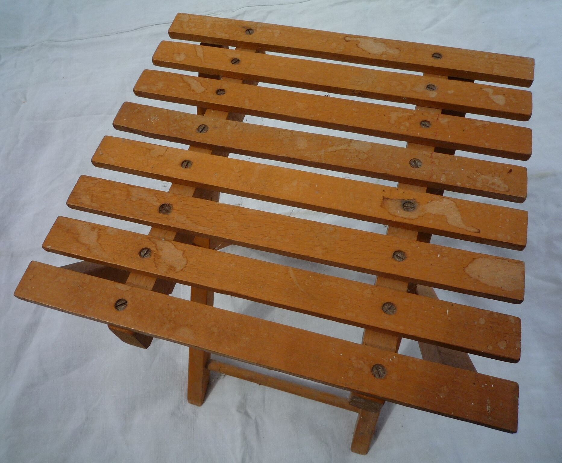 Stool folding wooden vintage 60