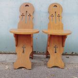 Pair of "country" side chairs