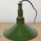 Industrial Green Enamel Military Pendant Lamp with Cast Aluminium Top, 1960