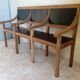 Early 20th-century solid oak bench