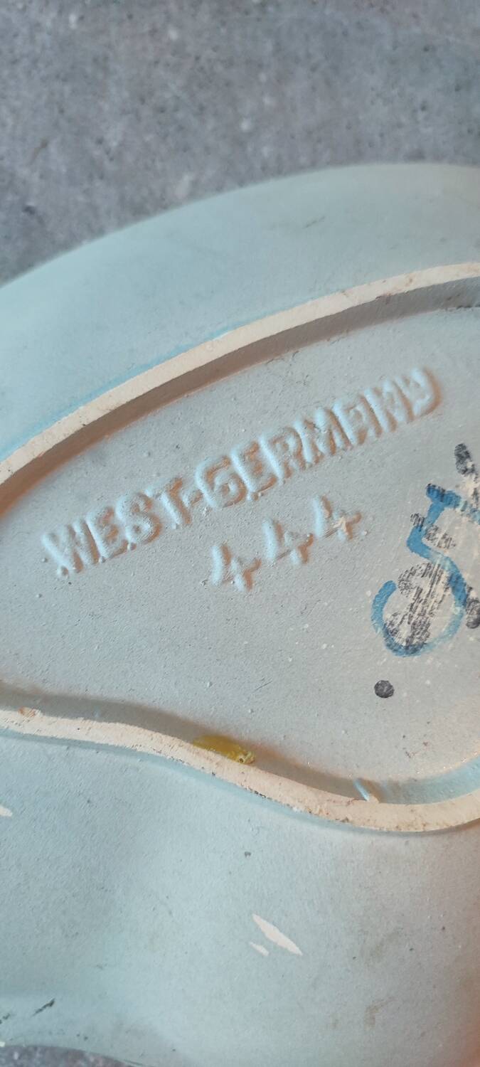 West German Freeform MCM ceramic plate, 1950s/60s