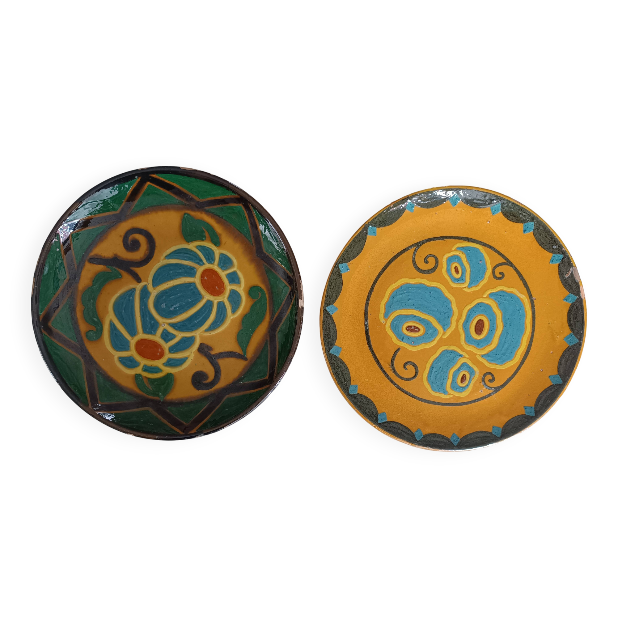 Set of 2 Ferney-Voltaire ceramic plates