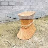 Table à manger en rotin, 'Wheat Sheaf' par McGuire