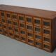 Vintage Dutch Beech Haberdashery Shop Cabinet / Vitrine, 1950s