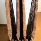 Solid wood screen carved four vintage panels height 98 cm