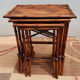 Lot de 4 tables gigognes bambou Perret et Vibert 1900