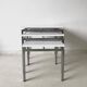 White mid-century modern nesting tables, modernist design, 1960s