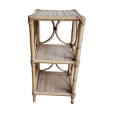 Rattan and bamboo shelf