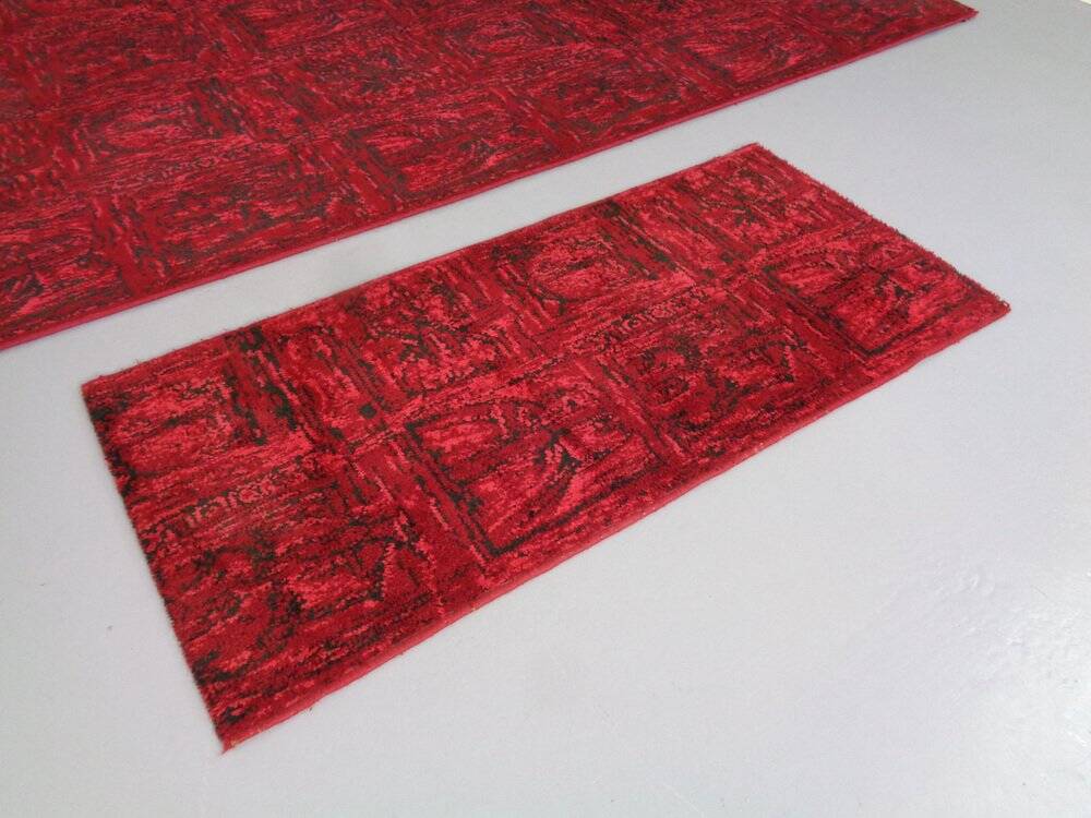 Large & Small Wool Rug from Bayer Leverkusen M&d, 1970s, Set of 2