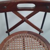Tabourets en fer forgé  assise en canage