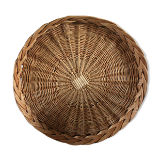 Plateau rond en osier