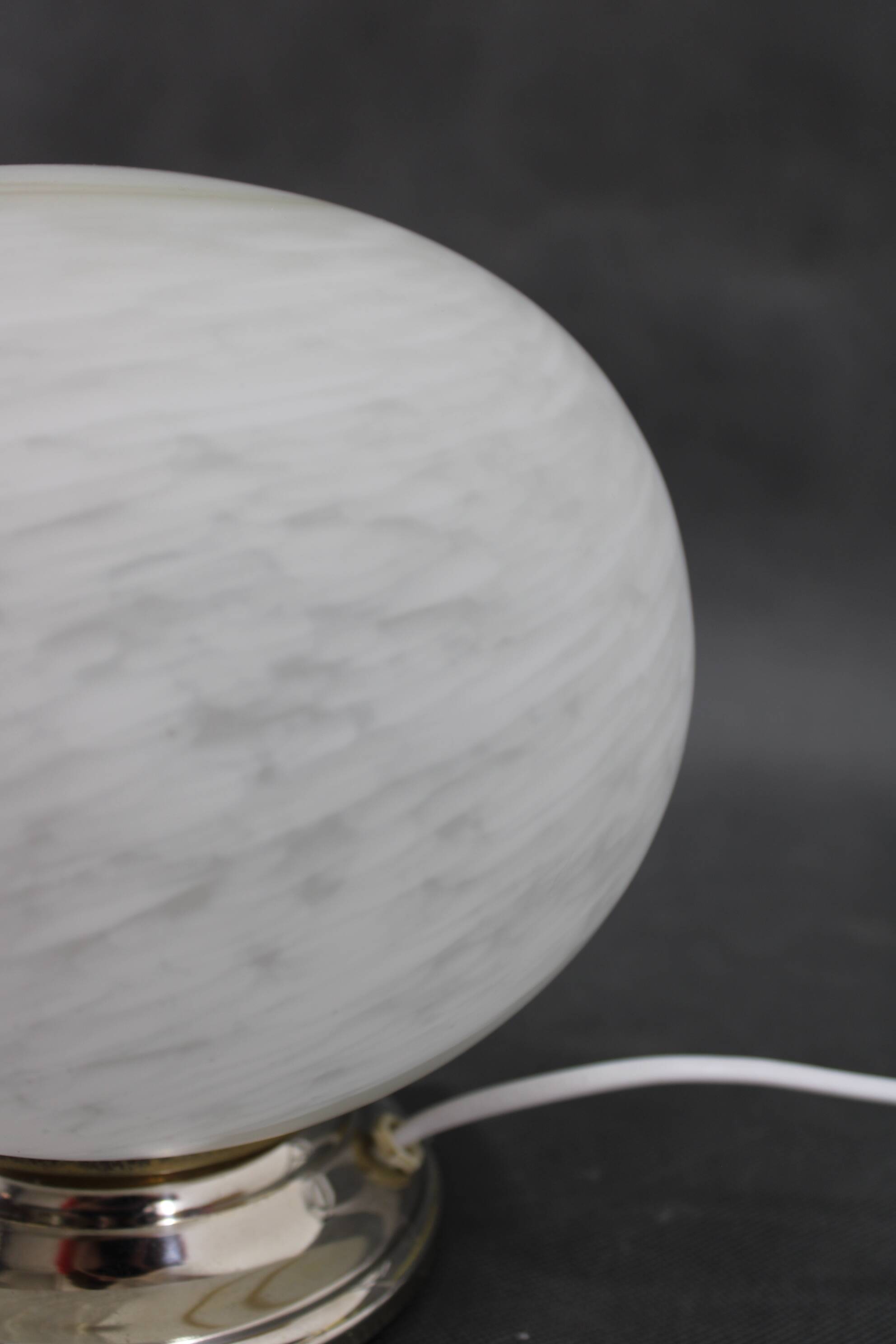 1970s Glass Globe "Venice Hand Made Glass "Table Lamp, Italy