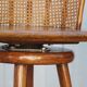 Pair of bamboo bar stools full canned colonial style 1960