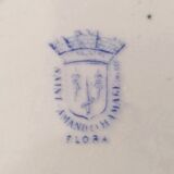 Assiettes Plates Faïence Ancienne Saint Amand Hamage Modèle Flora Vintage