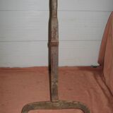 Old wrought iron andirons