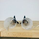 Pair of 50s bedside lamps plastic brass