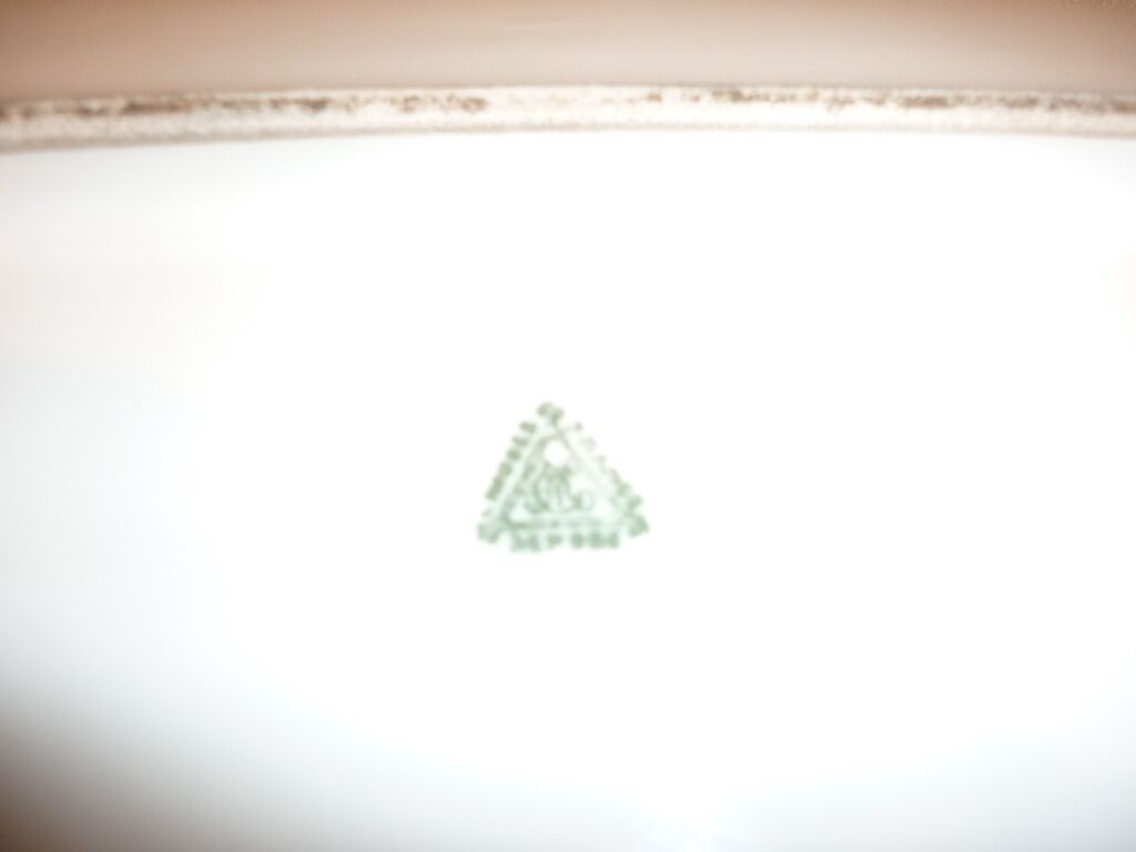 Limoge earthenware dish, Pastoral landscape 51 cm