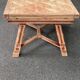 Renovated 1930s Spanish extendable dining table in oak.